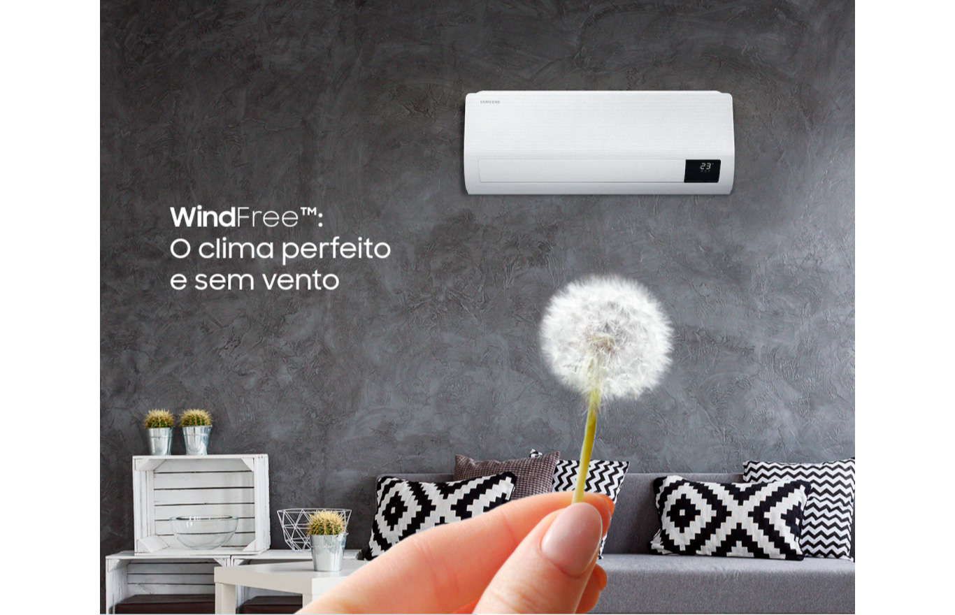  Ar Condicionado Split Samsung Inverter WindFree Sem Vento 12.000 Btus Quente e Frio Branco - 220v 